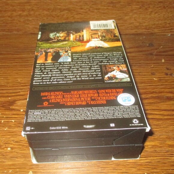Gone With the Wind (VHS, 1999 remastered from 1939, 2 tapes) Clark Gable - Picture 2 of 6